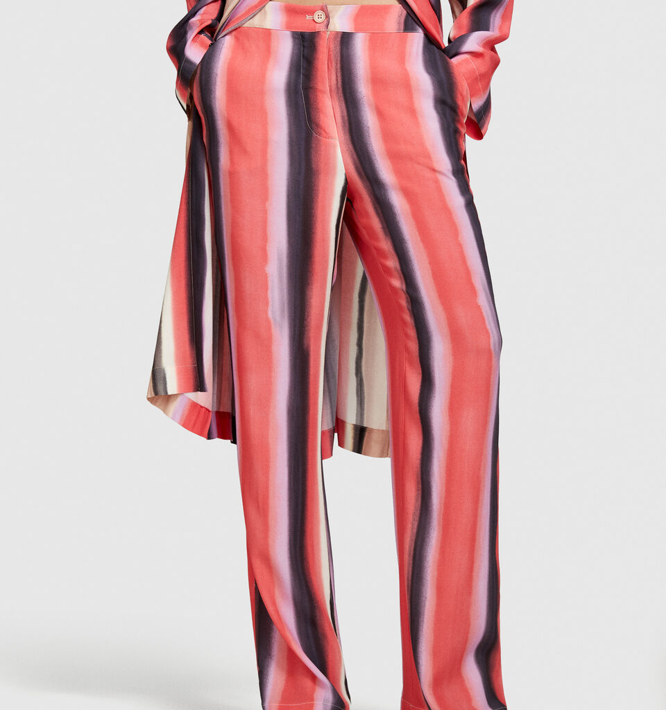 Printed trousers - women's palazzo trousers - Multi-color | Sisley image number 4